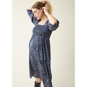 Ingrid + Isabel The Breeze Maternity Midi Dress Blue XS
